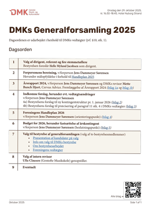 GF dagsorden 2025 lille - Danske Musik- og Kulturskoler